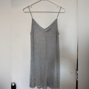 Zara Sheer Gray / silver tank top size small